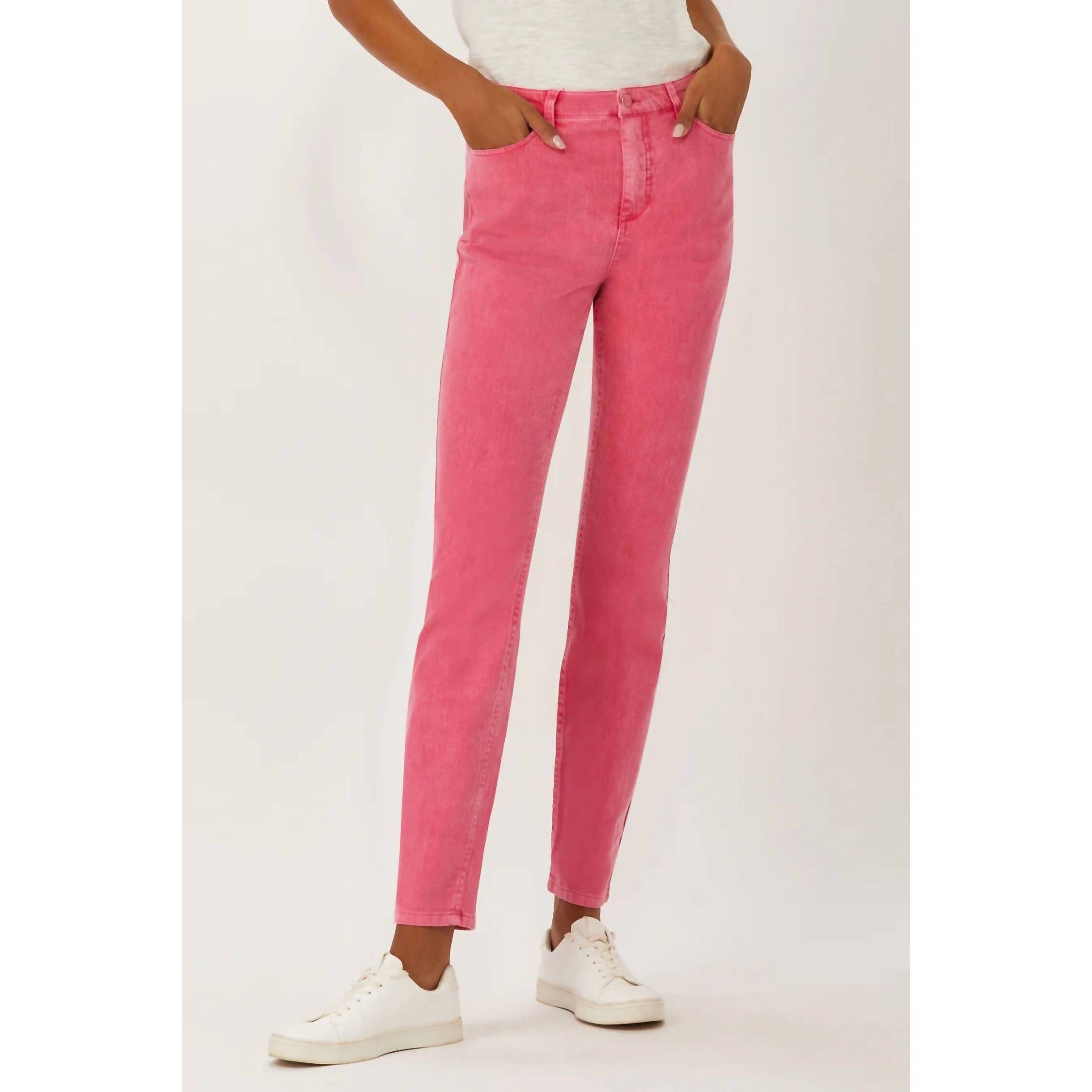 New Ecru Melrose 5 Pocket Classic Jeans In Washed Fuchsia